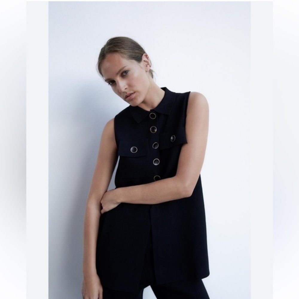 Zara Black Sleeveless knit